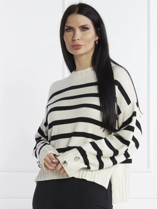 Zdjęcie produktu GUESS Sweter | Loose fit | z dodatkiem wełny ecru