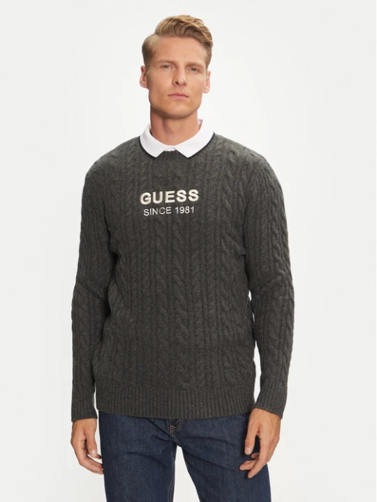 Zdjęcie produktu Guess Sweter M4BR11 Z3HA2 Szary Regular Fit