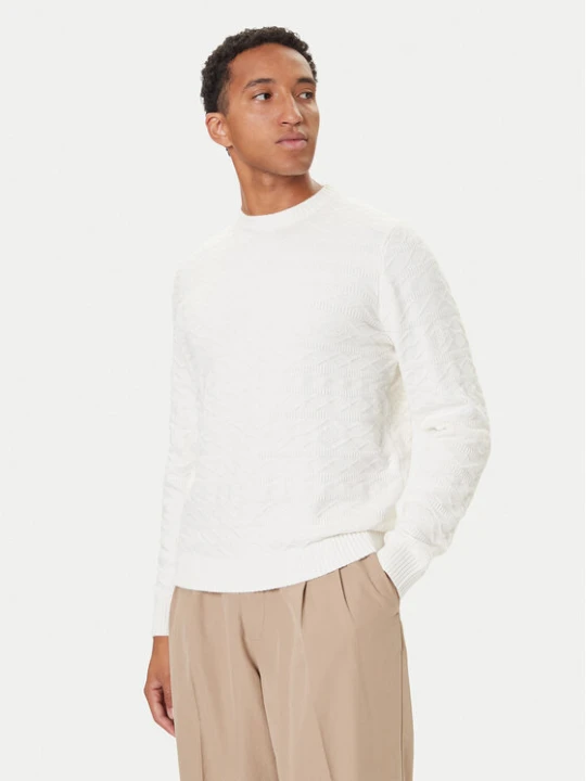 Zdjęcie produktu Guess Sweter M5BR42 Z2ZK2 Écru Regular Fit Kremowy