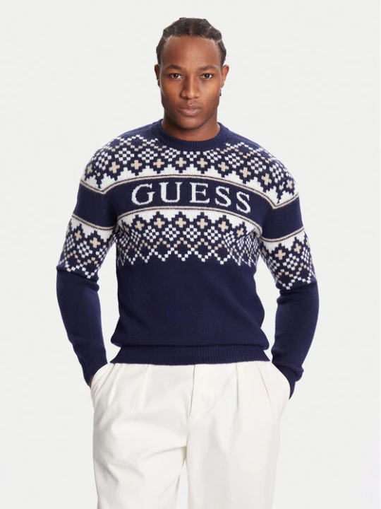 Zdjęcie produktu Guess Sweter M5BR61 Z4142 Granatowy Regular Fit
