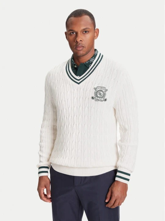 Zdjęcie produktu Guess Sweter M5YR12 Z30W1 Écru Regular Fit Kremowy