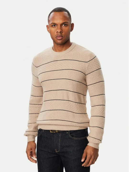 Zdjęcie produktu Guess Sweter M6BR37 Z1418 Beżowy Regular Fit