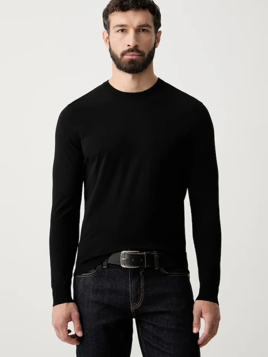Zdjęcie produktu Guess sweter męski z wiskozą KADIR czarny