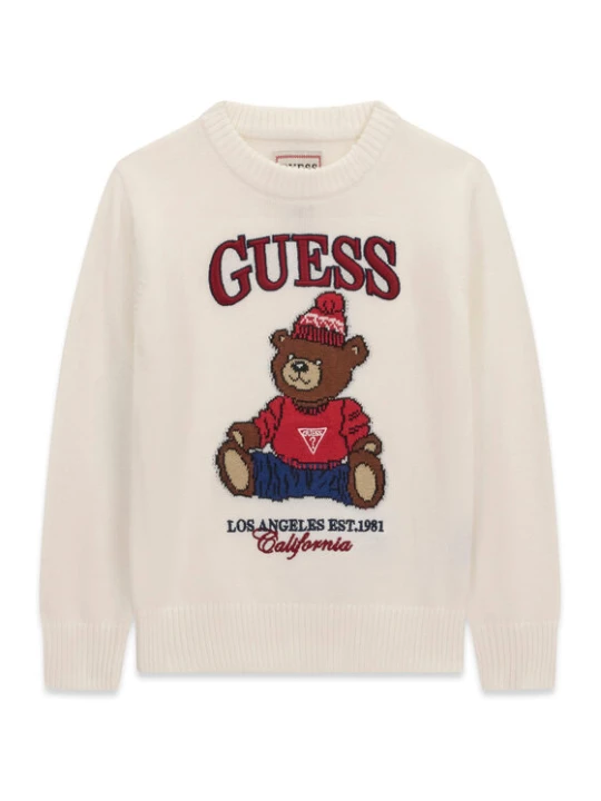 Zdjęcie produktu Guess Sweter N6BR03 Z1393 Kremowy Regular Fit