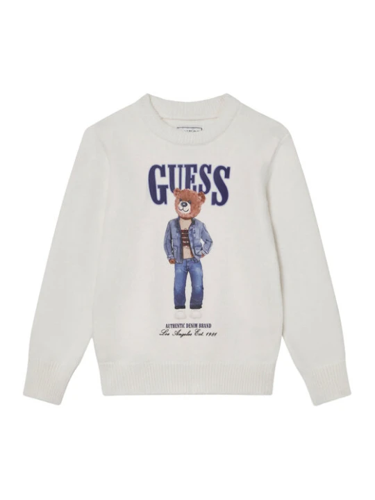 Zdjęcie produktu Guess Sweter N6RR01 Z2ZK2 Écru Regular Fit Kremowy