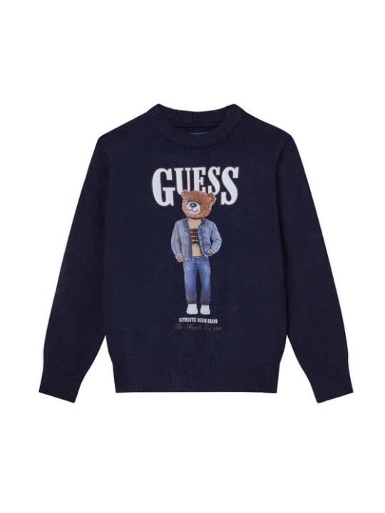 Zdjęcie produktu Guess Sweter N6RR01 Z2ZK2 Granatowy Regular Fit