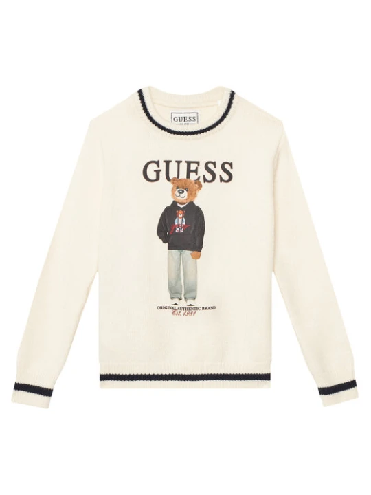Zdjęcie produktu Guess Sweter N6YR06 Z0903 Kremowy Regular Fit