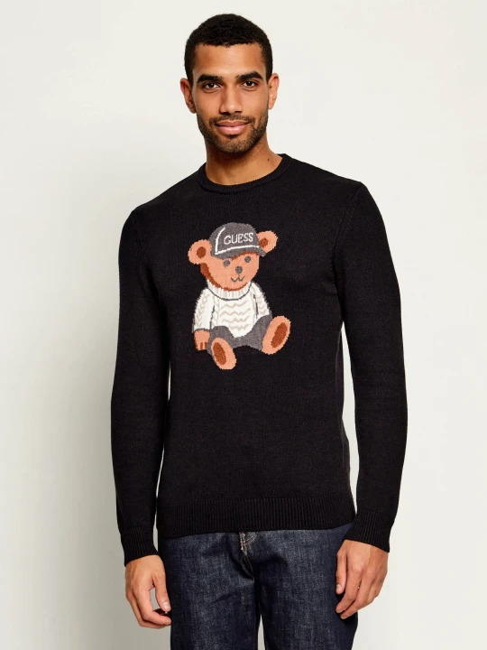 Zdjęcie produktu GUESS Sweter Navin | Slim Fit czarny