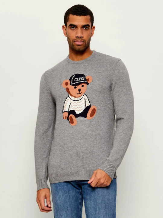 Zdjęcie produktu GUESS Sweter Navin | Slim Fit szary