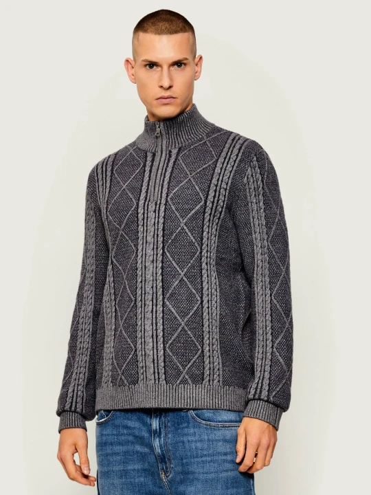 Zdjęcie produktu GUESS Sweter NOEL | Regular Fit grafitowy