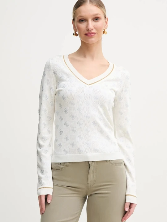 Zdjęcie produktu Guess sweter ROSIE beżowy