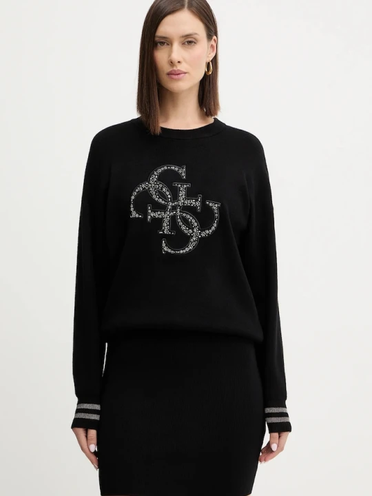 Zdjęcie produktu Guess sweter SYLVIE czarny