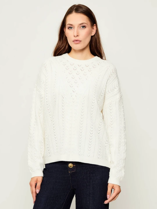 Zdjęcie produktu GUESS Sweter SYLVIE | Regular Fit biały