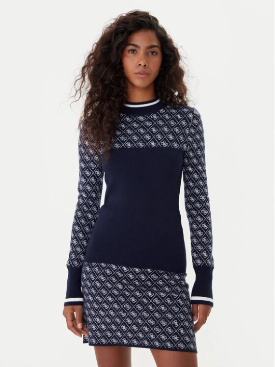Zdjęcie produktu Guess Sweter W5BR24 Z3JD2 Granatowy Slim Fit