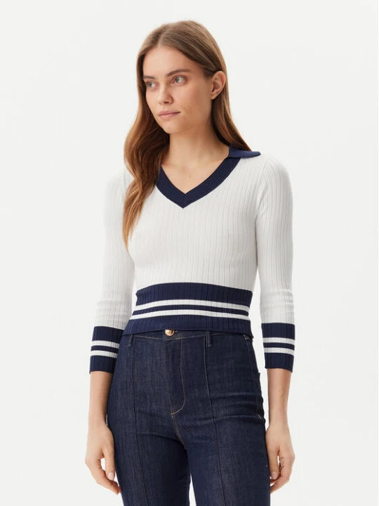 Zdjęcie produktu Guess Sweter W5GR46 Z3L10 Écru Regular Fit Kremowy