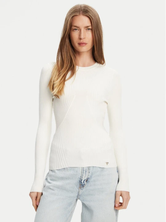 Zdjęcie produktu Guess Sweter W5YR08 Z0040 Biały Regular Fit