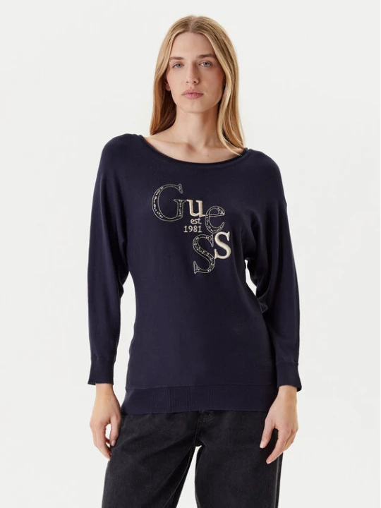 Zdjęcie produktu Guess Sweter W5YR22 Z2NQ2 Granatowy Regular Fit