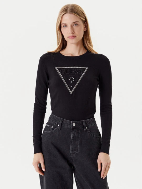 Zdjęcie produktu Guess Sweter W5YR23 Z2NQ2 Czarny Regular Fit