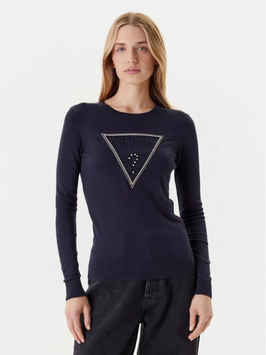 Zdjęcie produktu Guess Sweter W5YR23 Z2NQ2 Granatowy Regular Fit