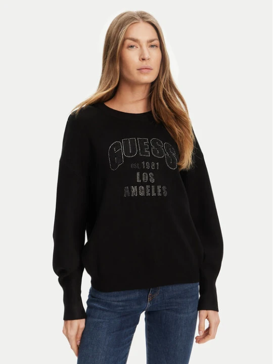 Zdjęcie produktu Guess Sweter W5YR26 Z26I2 Czarny Regular Fit