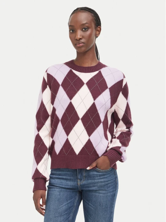 Zdjęcie produktu Guess Sweter W6BR48 Z1447 Bordowy Regular Fit