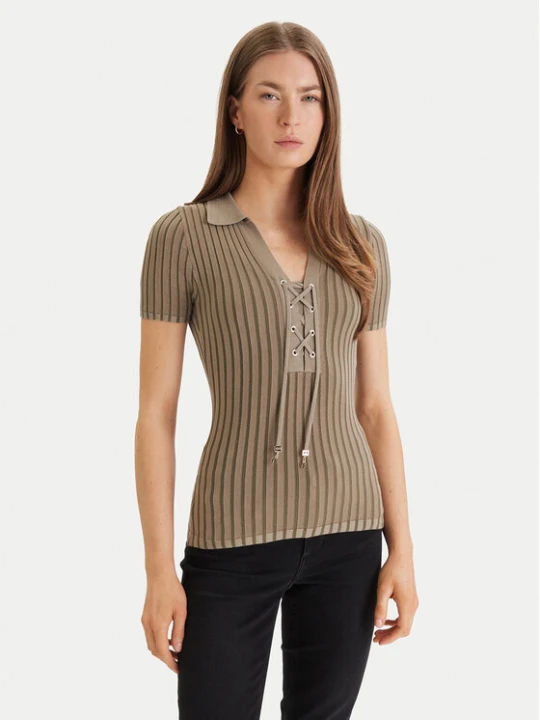 Zdjęcie produktu Guess Sweter W6GR09 Z0590 Zielony Regular Fit