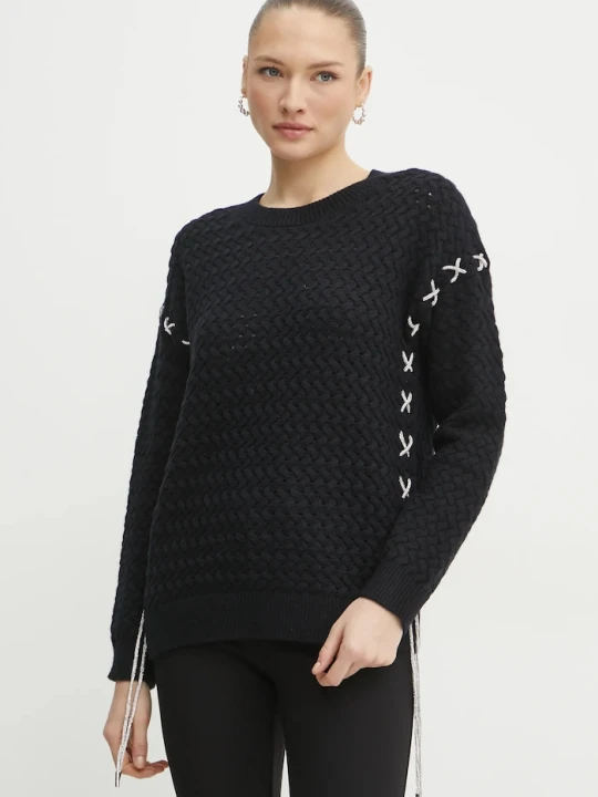 Zdjęcie produktu Guess sweter z domieszką wełny ELLISS czarny