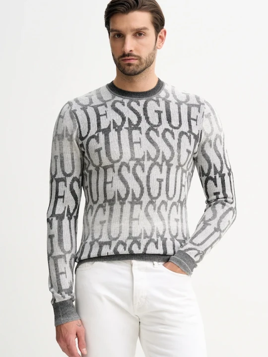 Zdjęcie produktu Guess sweter z domieszką wełny JOSHWA szary