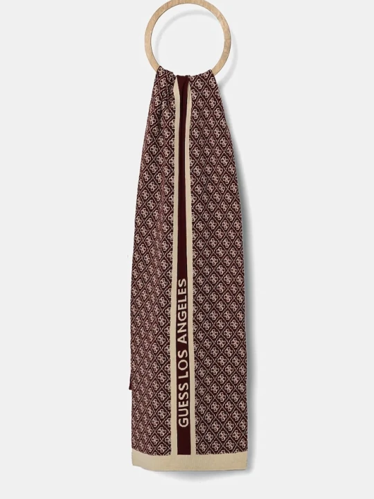 Zdjęcie produktu Guess szalik damski SEVYN bordowy