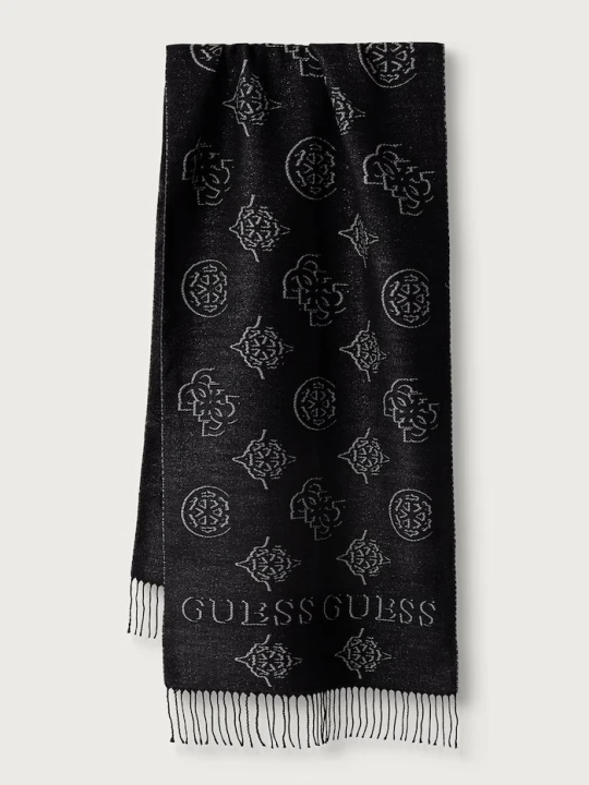 Zdjęcie produktu Guess szalik damski z wiskozy CARMELLA czarny