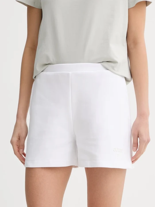 Zdjęcie produktu Guess szorty dresowe damskie bawełniane HABI biały