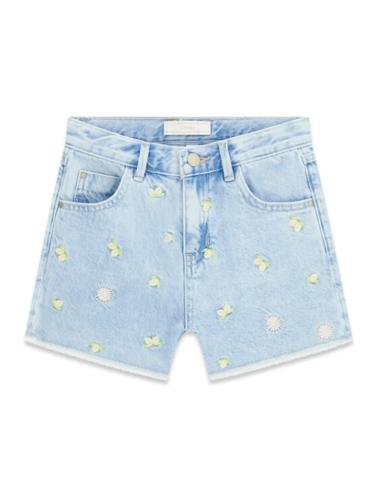 Zdjęcie produktu Guess Szorty jeansowe J6GD35 D45E0 Błękitny Regular Fit Niebieski jasny