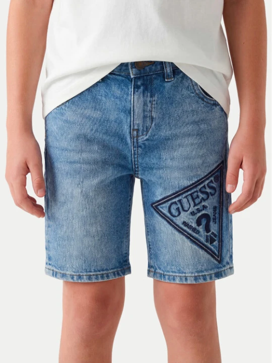 Zdjęcie produktu Guess Szorty jeansowe L6GD18 D41E0 Niebieski Regular Fit