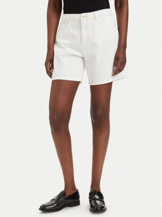 Zdjęcie produktu Guess Szorty jeansowe W6GD1A D0704 Biały Relaxed Fit