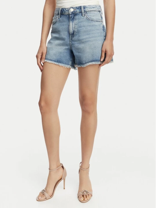 Zdjęcie produktu Guess Szorty jeansowe W6GD74 D0726 Niebieski Regular Fit