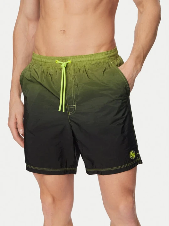 Zdjęcie produktu Guess Szorty kąpielowe F6GT19 WN172 Zielony ciemny Regular Fit