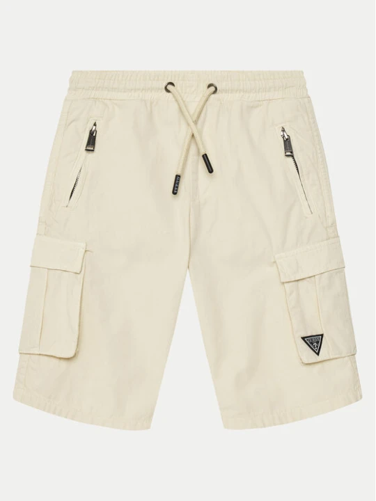 Zdjęcie produktu Guess Szorty materiałowe L2RD01 D3XN0 Écru Regular Fit Kremowy