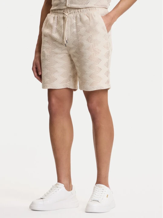 Zdjęcie produktu Guess Szorty materiałowe M6GD29 K3237 Beżowy Regular Fit
