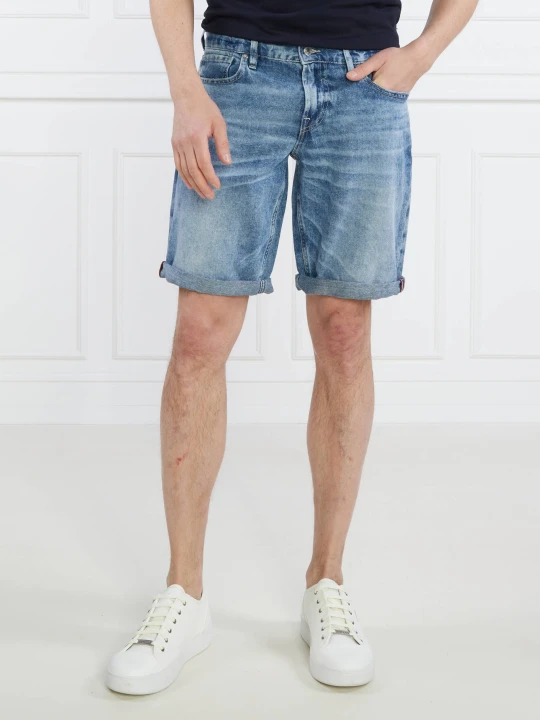 Zdjęcie produktu GUESS Szorty SONNY SHORT | Regular Fit | z dodatkiem lnu niebieski