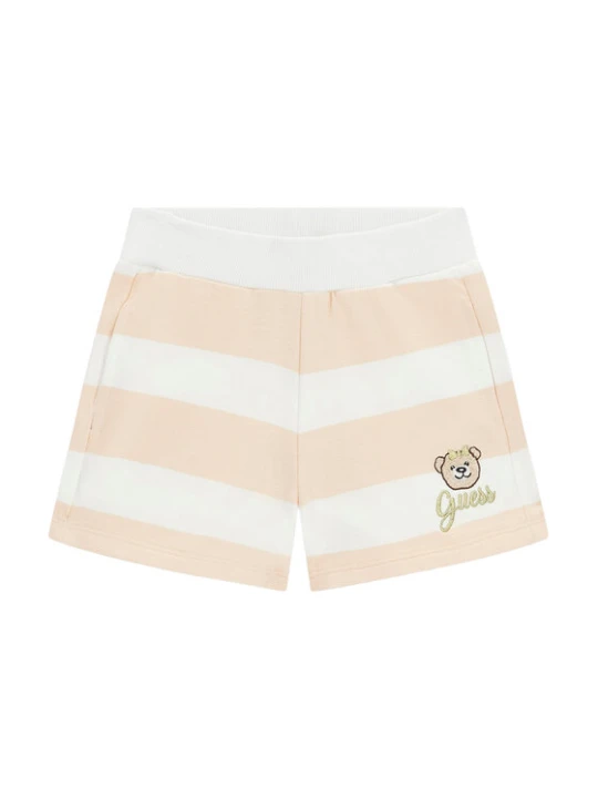 Zdjęcie produktu Guess Szorty sportowe K6GD04 KBOR4 Beżowy jasny Regular Fit