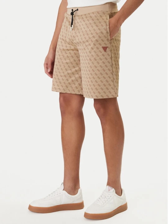 Zdjęcie produktu Guess Szorty sportowe Z4YD03 K7122 Beżowy Regular Fit