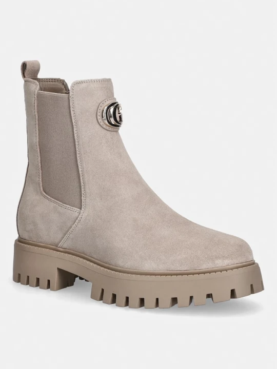 Zdjęcie produktu Guess sztyblety na platformie damskie zamszowe FIDA2 szary