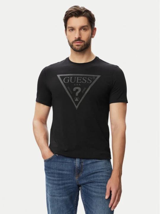 Zdjęcie produktu Guess T-Shirt M6YI71 K3745 Czarny Slim Fit