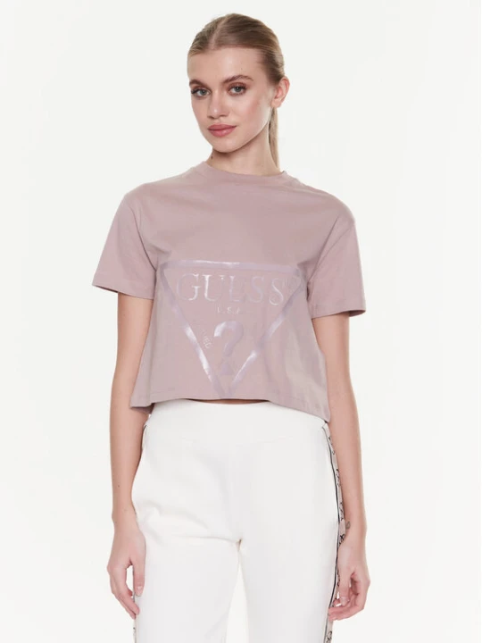 Zdjęcie produktu Guess T-Shirt Adele V2YI06 K8HM0 Różowy Boxy Fit