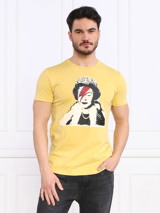 Zdjęcie produktu GUESS T-shirt BANKSY QUEEN | Regular Fit żółty