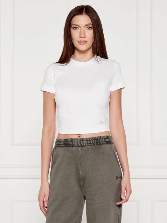 Zdjęcie produktu GUESS T-shirt BASIC | Cropped Fit biały