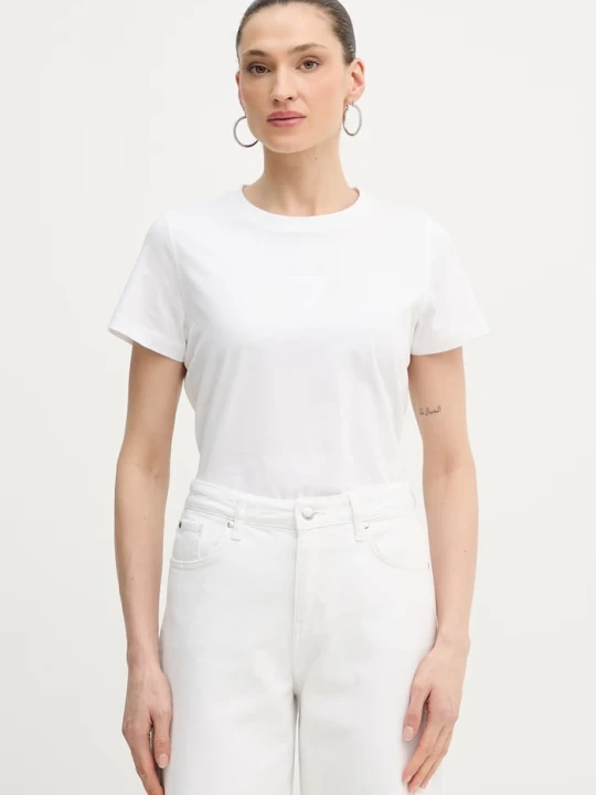 Zdjęcie produktu Guess t-shirt basic damski bawełniany biały