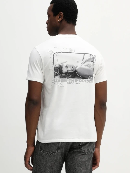 Zdjęcie produktu Guess t-shirt bawełniany beżowy