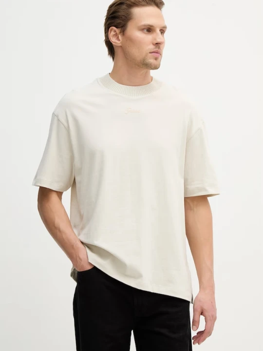 Zdjęcie produktu Guess t-shirt bawełniany beżowy