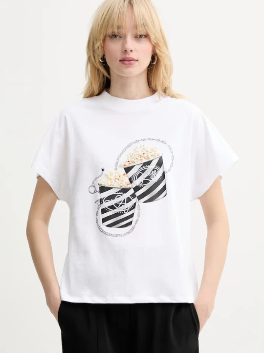 Zdjęcie produktu Guess t-shirt bawełniany biały